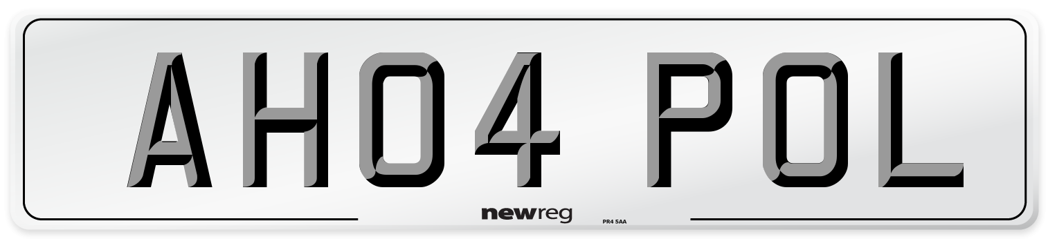 AH04 POL Number Plate from New Reg